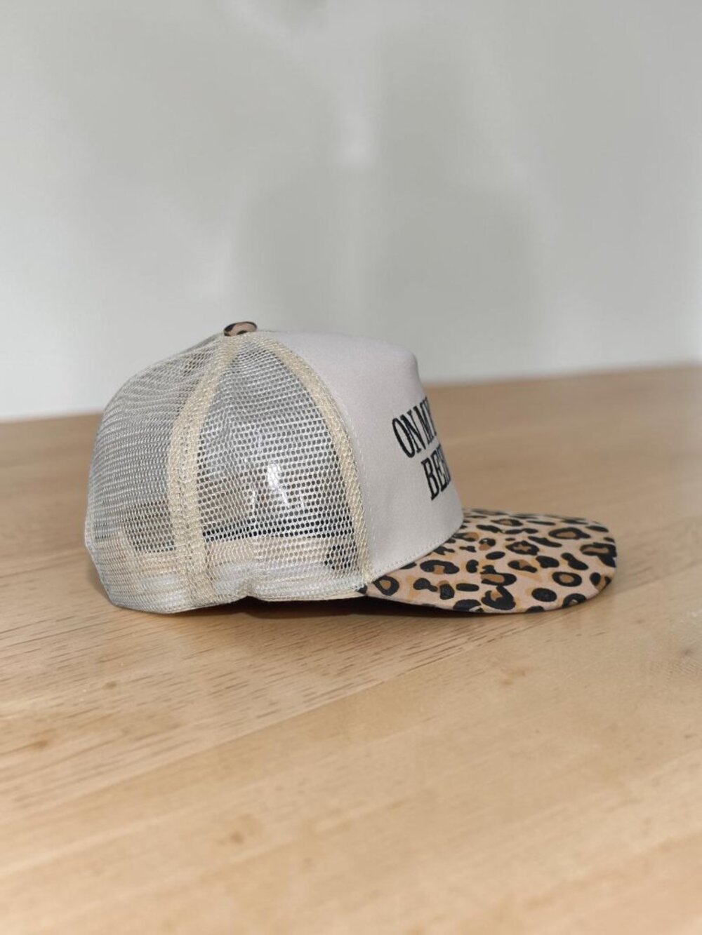 Zenana "On My Worst Behavior" Leopard / Cheetah Print Snapback Trucker Hat NWOT - Picture 5 of 13